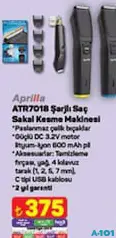 APRİLLA ATR7018 ŞARJLI SAÇ SAKAL KESME MAKİNESİ